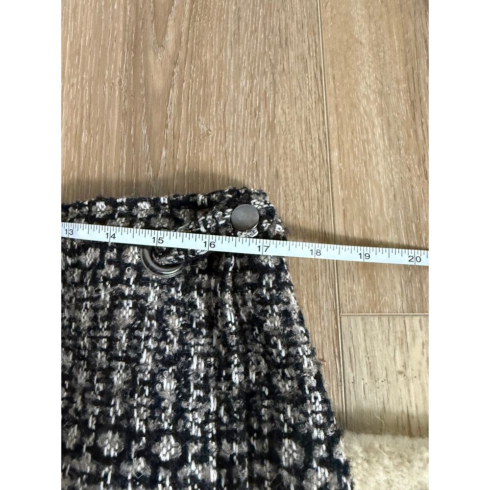 Banana Republic Tweed Mini Skirt Size 12 Black White Boucle Lined Career - Picture 7 of 8